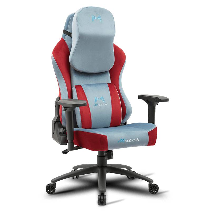 MC-9106 Gamingstoel van fluwelen stof met 4D verstelbare armleuning